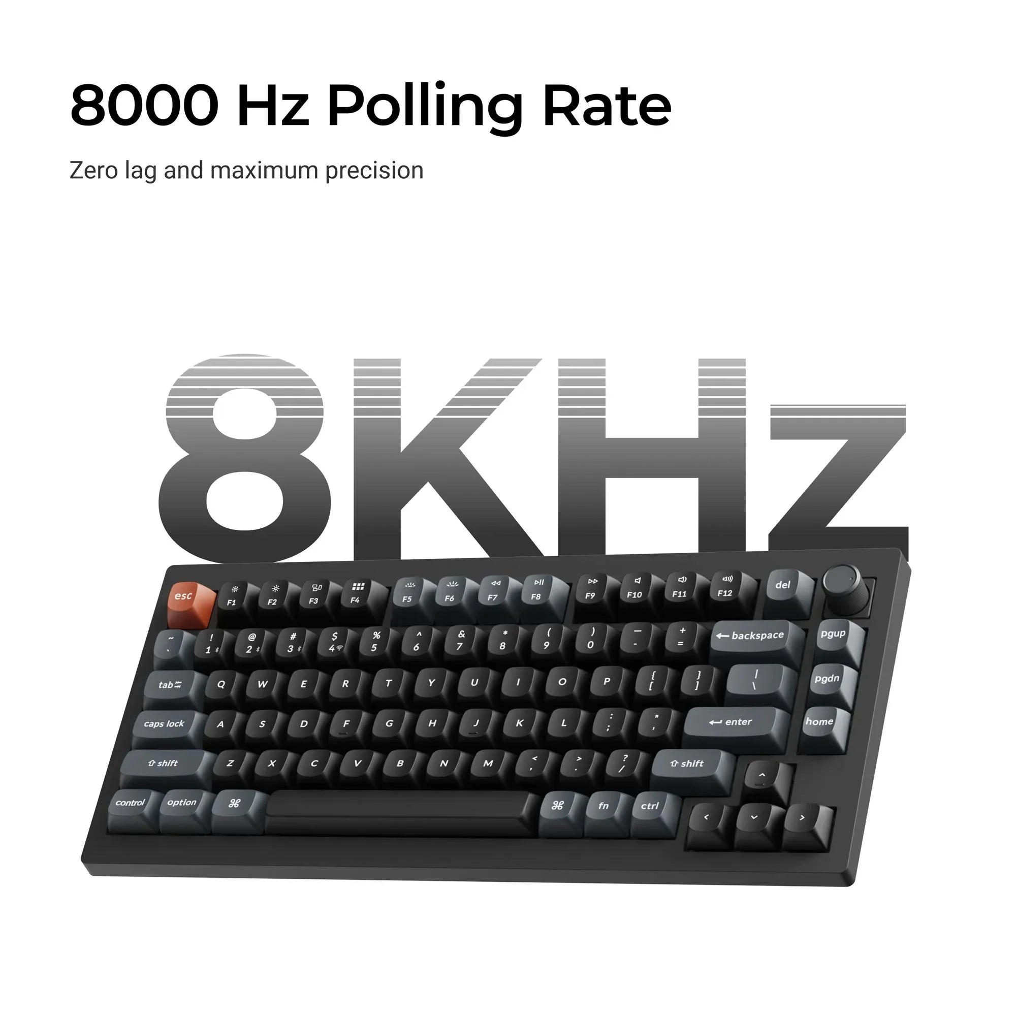 Mechaniczna klawiatura z 8000 Hz polling rate, zero lag, idealna do home office i gamingu