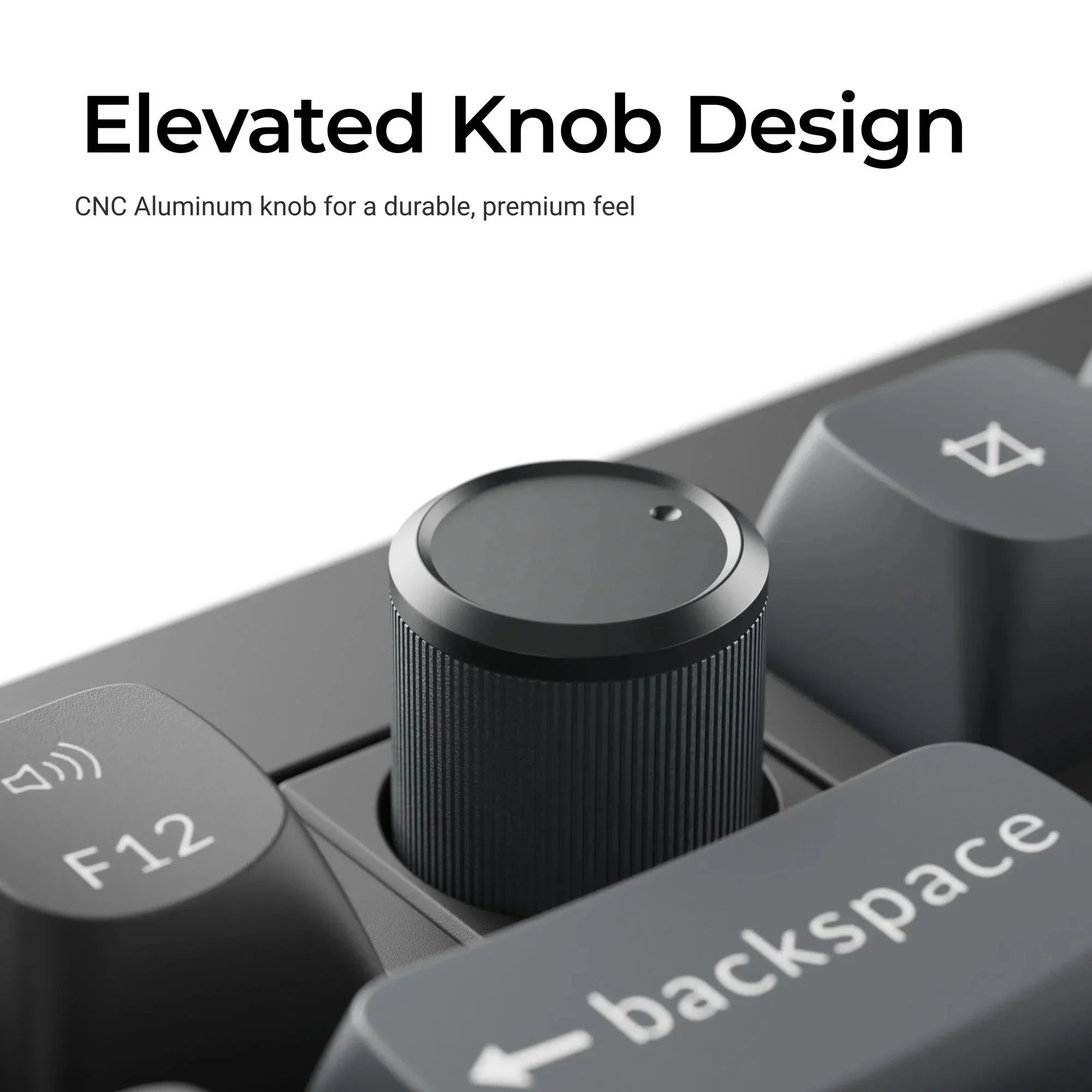 CNC aluminium knob na klawiaturze mechanicznej, idealny do personalizacji desk setupu i pracy w home office