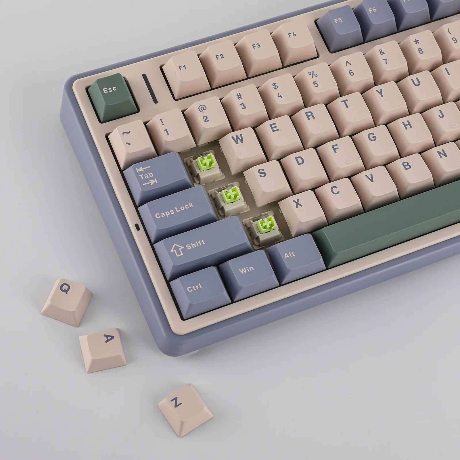 AULA - F75 Wireless Mechanical Keyboard - Bezprzewodowa Klawiatura Mechaniczna - Cedar Green