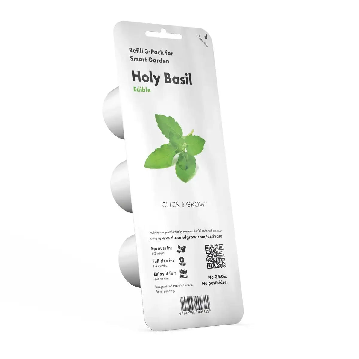 Click & Grow - Smart Garden Refill Holy Basil - Starter do Uprawy z Nasionami - Bazylia Azjatycka Tulsi