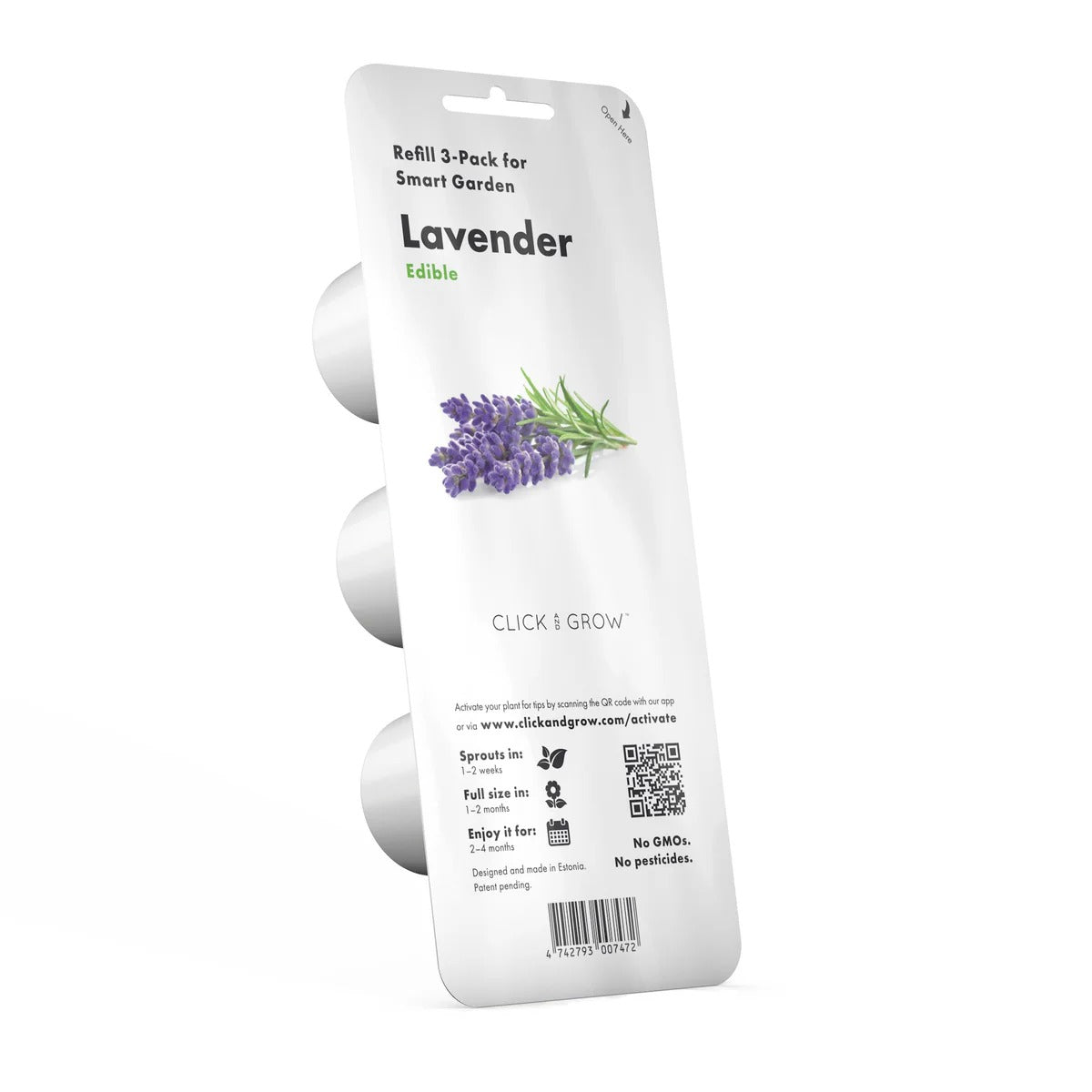 Click & Grow - Smart Garden Refill Lavender - Starter do Uprawy z Nasionami - Lawenda