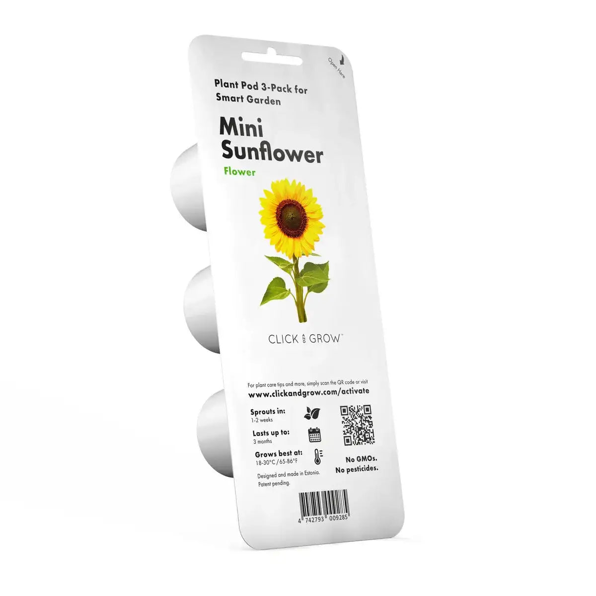 Click & Grow - Smart Garden Refill Mini Sunflower - Starter do Uprawy z Nasionami - Słonecznik Zwyczajny