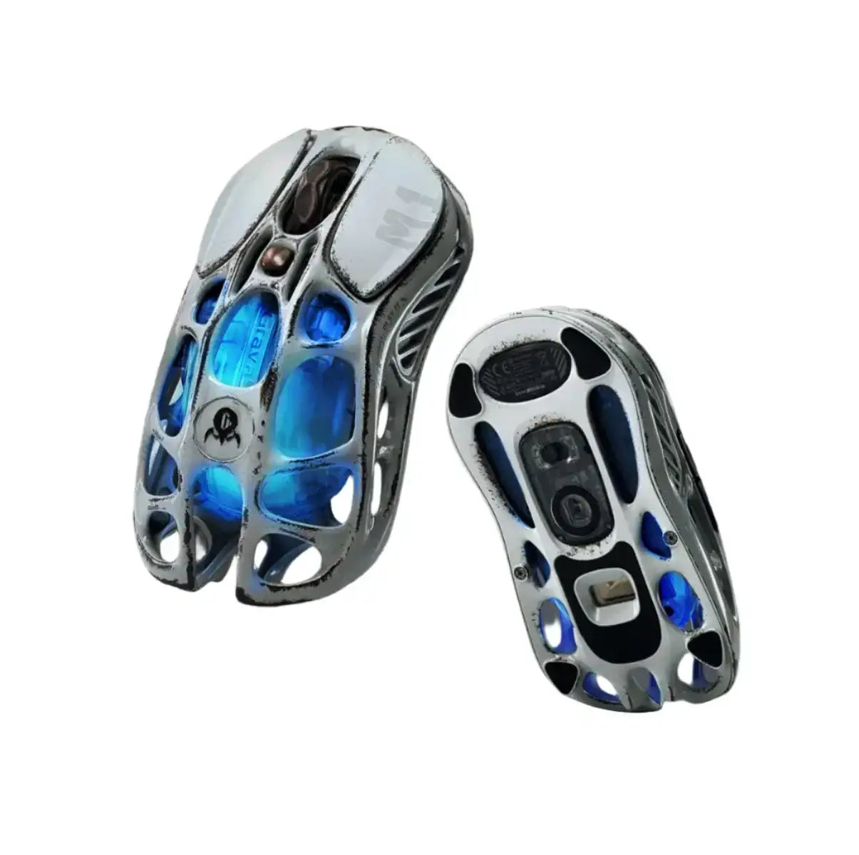 GravaStar - Mercury M1 Pro Battle Worn Edition-Silver Mist Wireless Gaming Mouse - Bezprzewodowa Myszka Gamingowa
