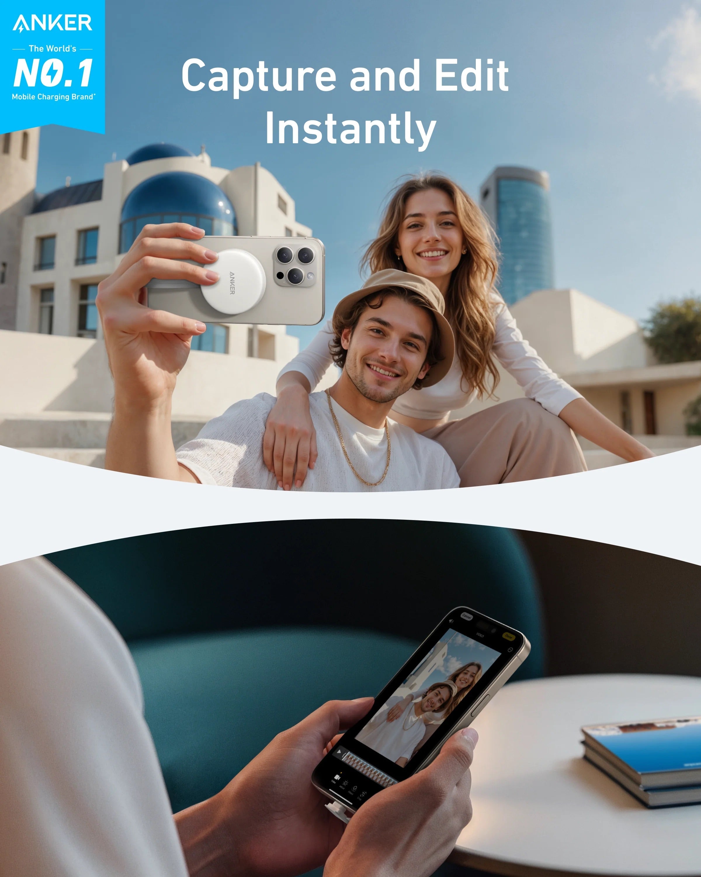 Anker - MagGo USB-C Adapter (3-in-1, 10Gbps, For iPhone) - Adapter Kart SD