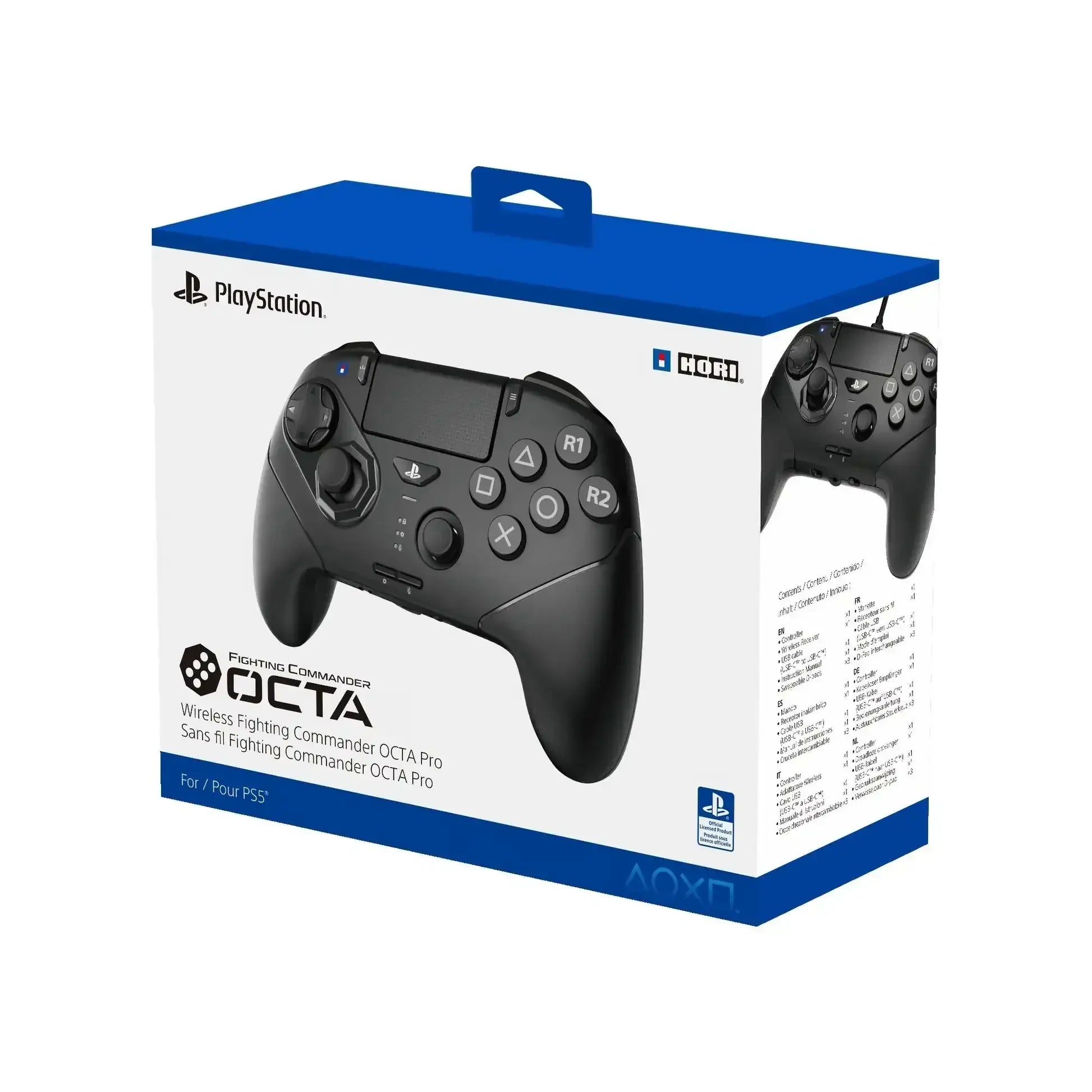 HORI - Wireless Fighting Commander OCTA Pro for PlayStation®5 and Windows 11/10 - Kontroler Bezprzewodowy do PlayStation 5
