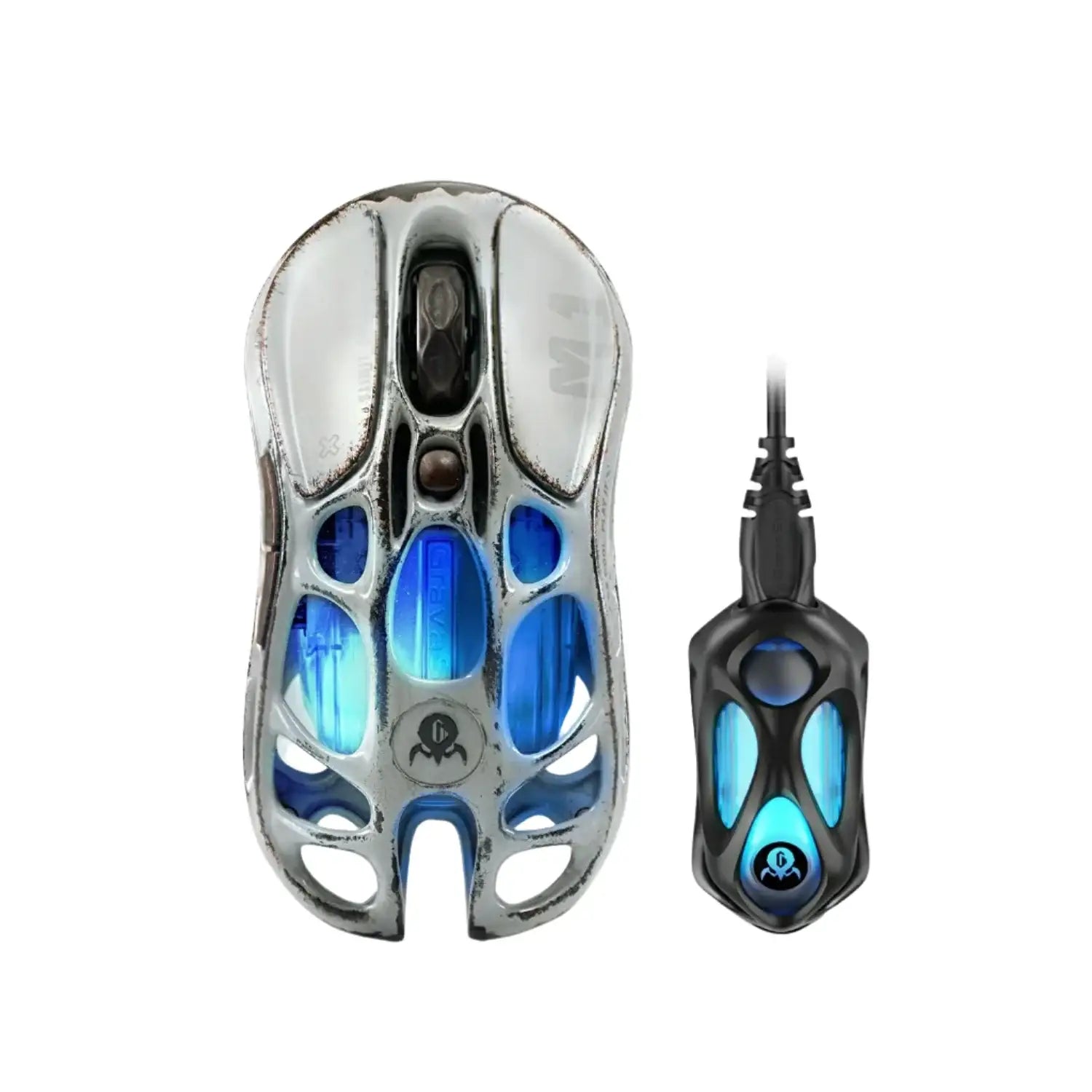 GravaStar - Mercury M1 Pro Battle Worn Edition-Silver Mist Wireless Gaming Mouse - Bezprzewodowa Myszka Gamingowa
