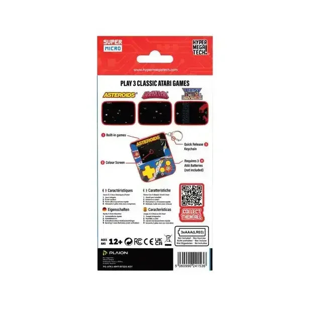 Evercade - Super Micro - Asteroids Keychain Gamer Retro Mini Console - Przenośna Mini Konsola Retro