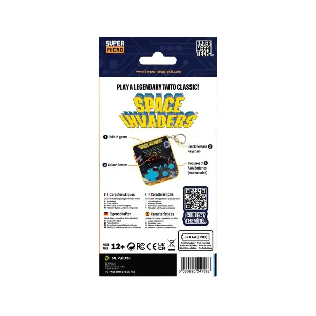 Evercade - Super Micro - Space Invaders Retro Mini Console - Mini Konsola Retro Brelok