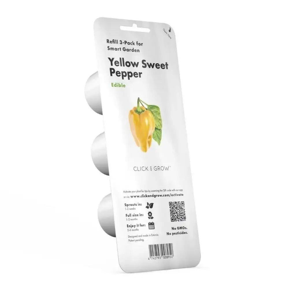 Click & Grow - Smart Garden Refill Yellow Sweet Peppers - Starter do Uprawy z Nasionami - Żółta Papryka Słodka