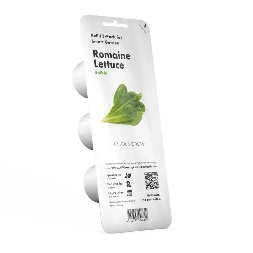 Click & Grow - Smart Garden Refill Romaine Lettuce - Starter do Uprawy z Nasionami - Sałata Rzymska