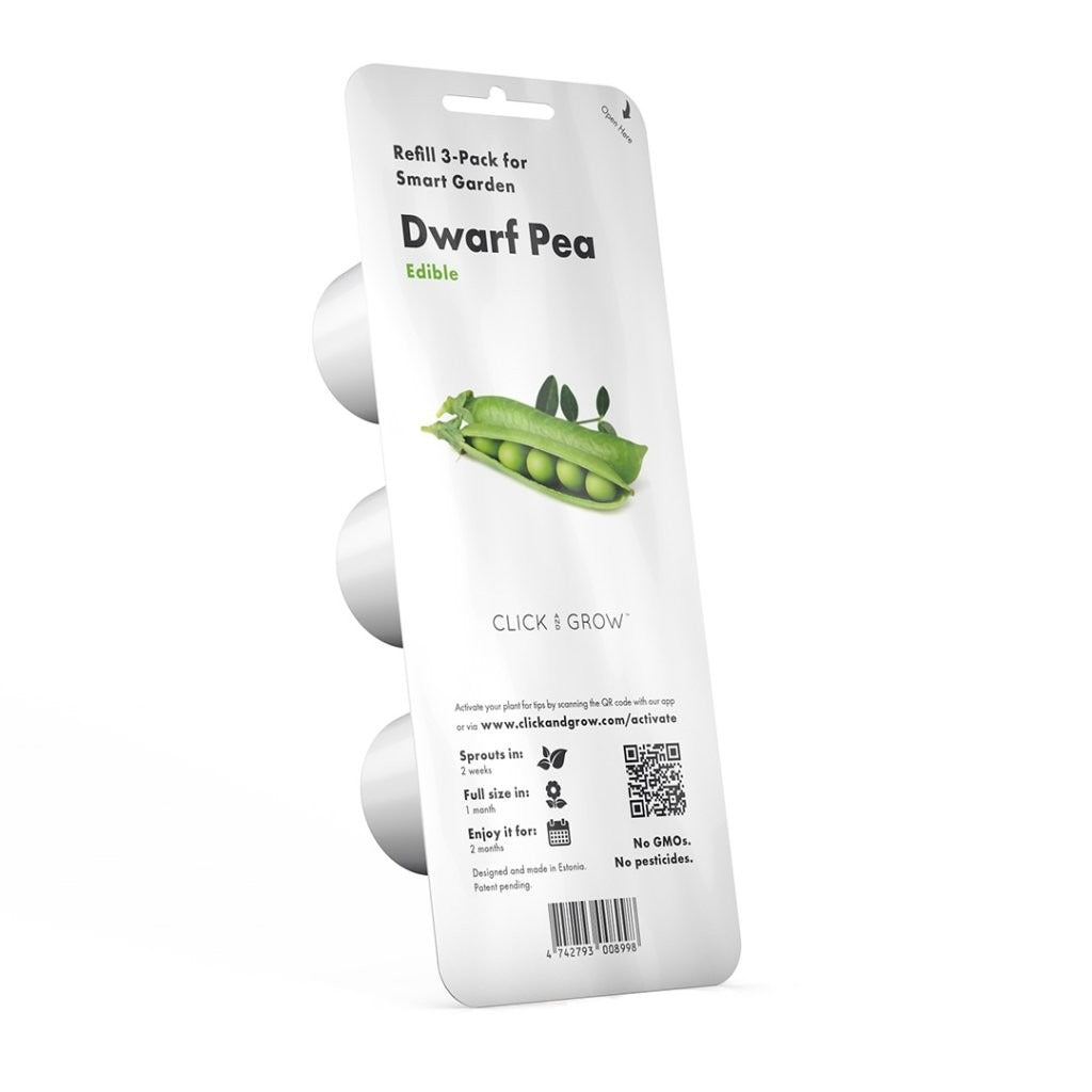 Click & Grow - Smart Garden Refill Dwarf Peas - Starter do Uprawy z Nasionami - Groch Karłowaty