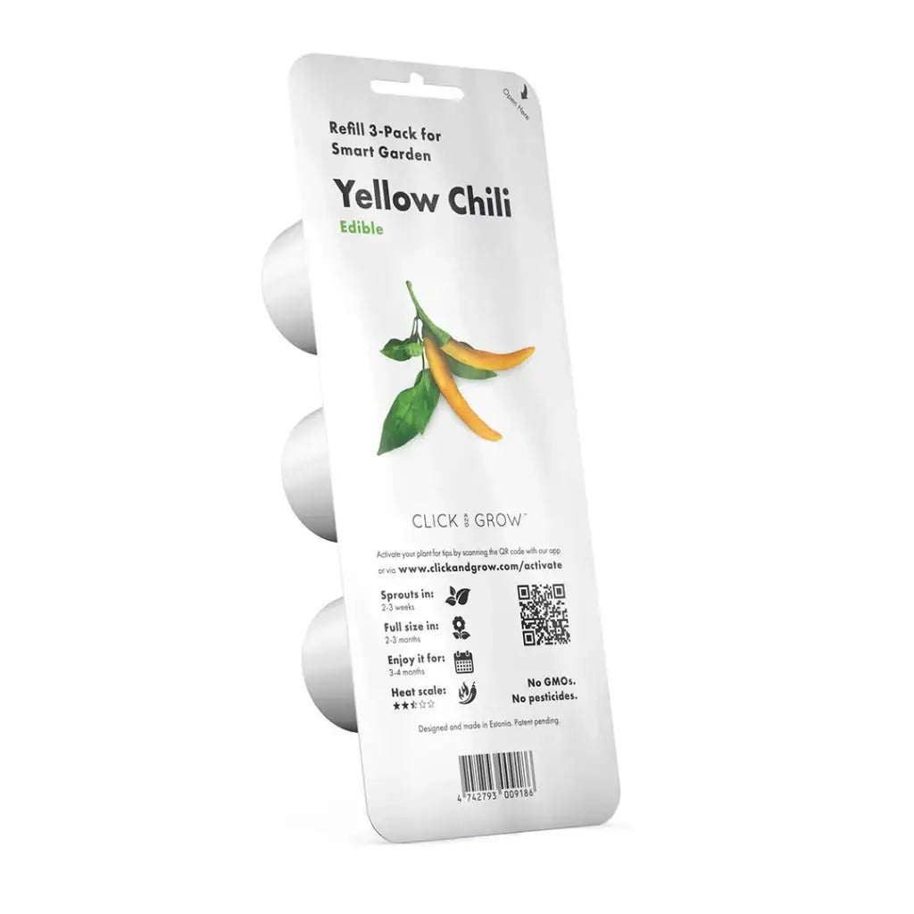Click & Grow - Smart Garden Refill Yellow Chili Pepper - Starter do Uprawy z Nasionami - Żółte Papryczki Chili