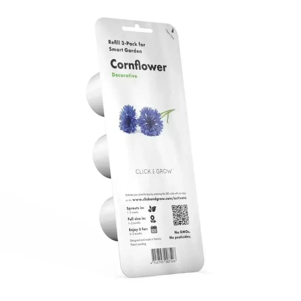 Click & Grow - Smart Garden Refill Cornflower - Starter do Uprawy z Nasionami - Chaber Bławatek