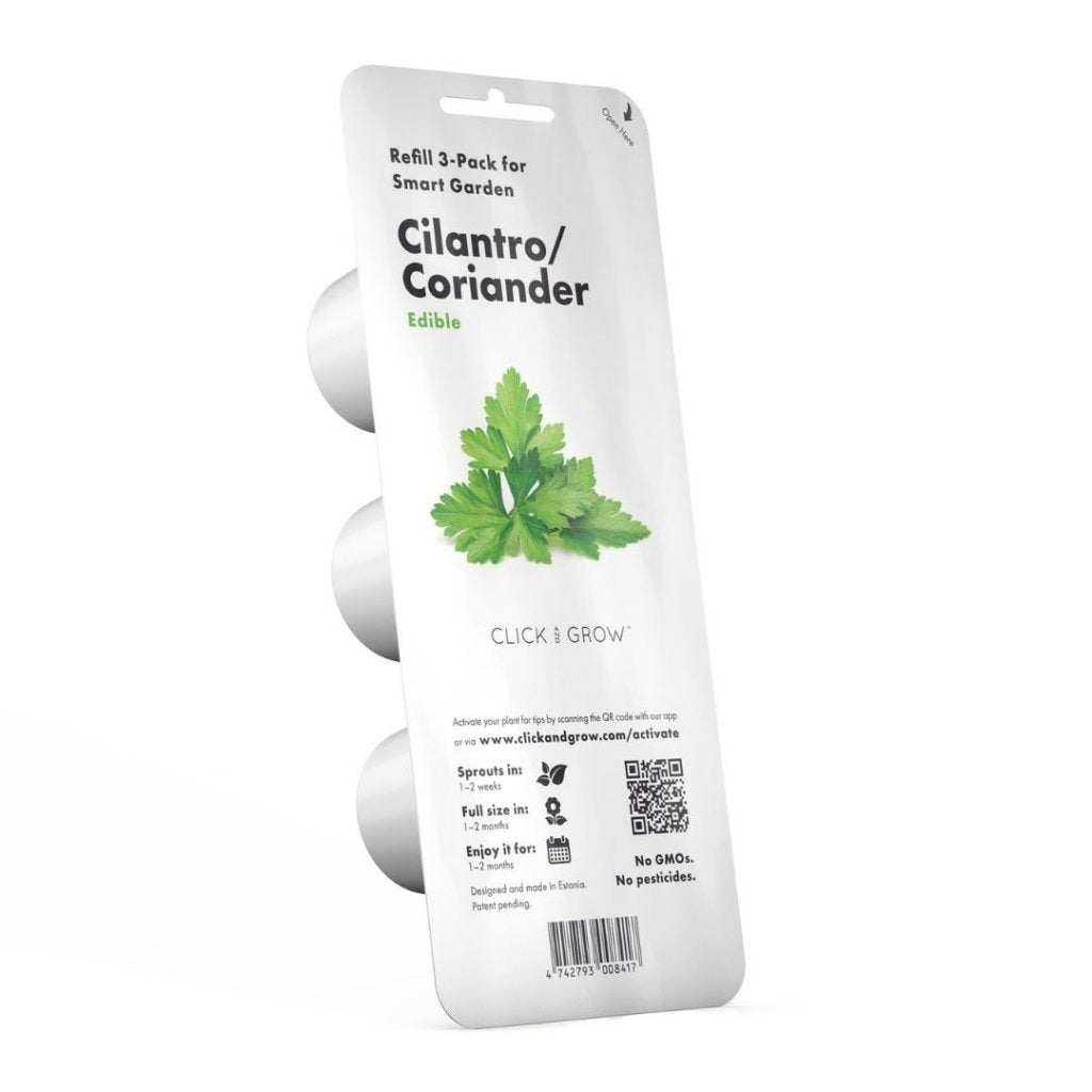 Click & Grow - Smart Garden Refill Cilantro (Coriander) - Starter do Uprawy z Nasionami - Kolendra Siewna
