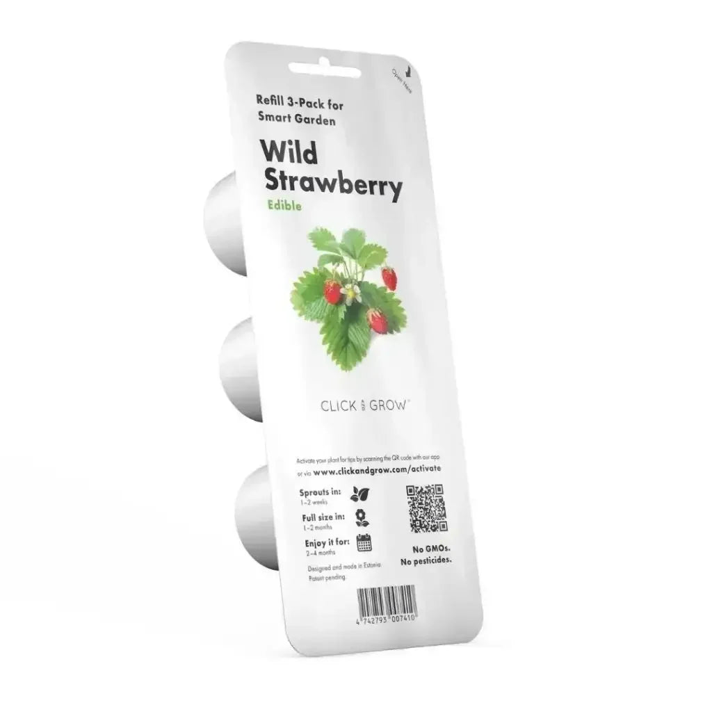 Click & Grow - Smart Garden Refill Wild Strawberry - Starter do Uprawy z Nasionami - Poziomka Pospolita
