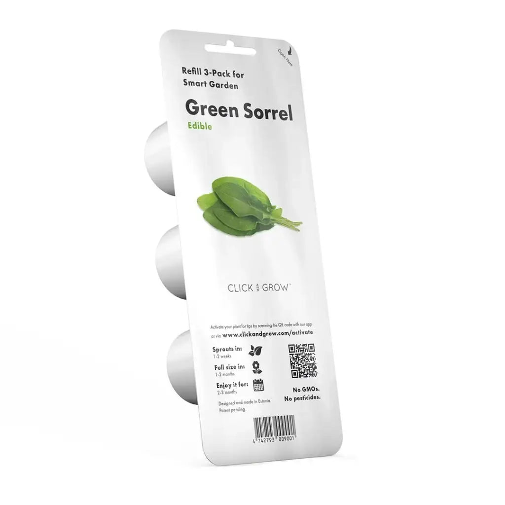 Click & Grow - Smart Garden Refill Green Sorrel - Starter do Uprawy z Nasionami - Szczaw Zwyczajny