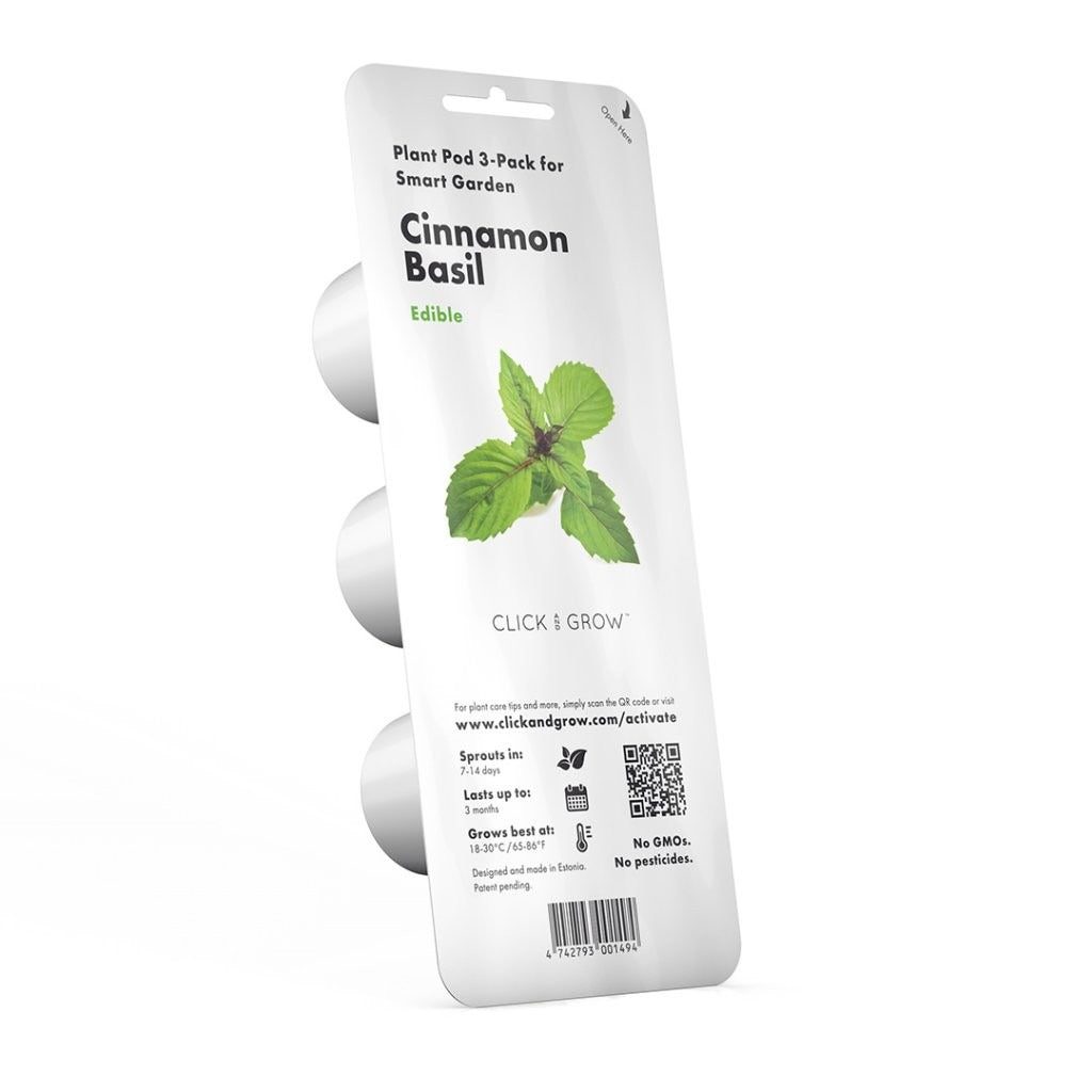 Click & Grow - Smart Garden Refill Cinnamon Basil - Starter do Uprawy z Nasionami - Bazylia Cynamonowa