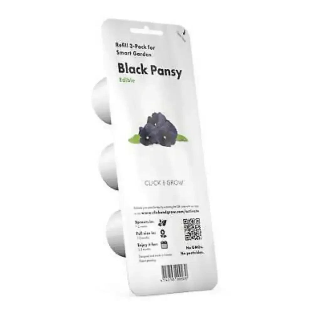 Click & Grow - Smart Garden Refill Black Pansy - Starter do Uprawy z Nasionami - Czarny Fiołek Rogoaty