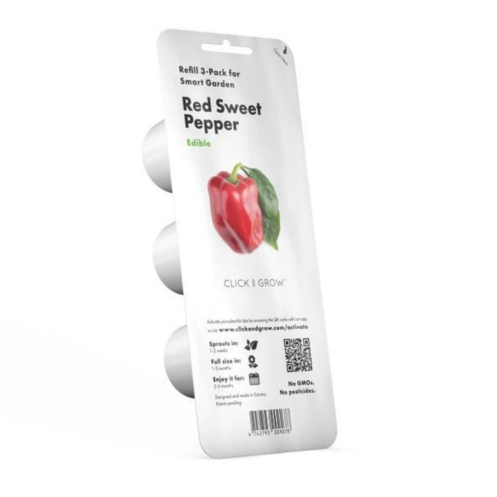 Click & Grow - Smart Garden Refill Red Sweet Pepper - Starter do Uprawy z Nasionami - Czerwona Słodka Papryka