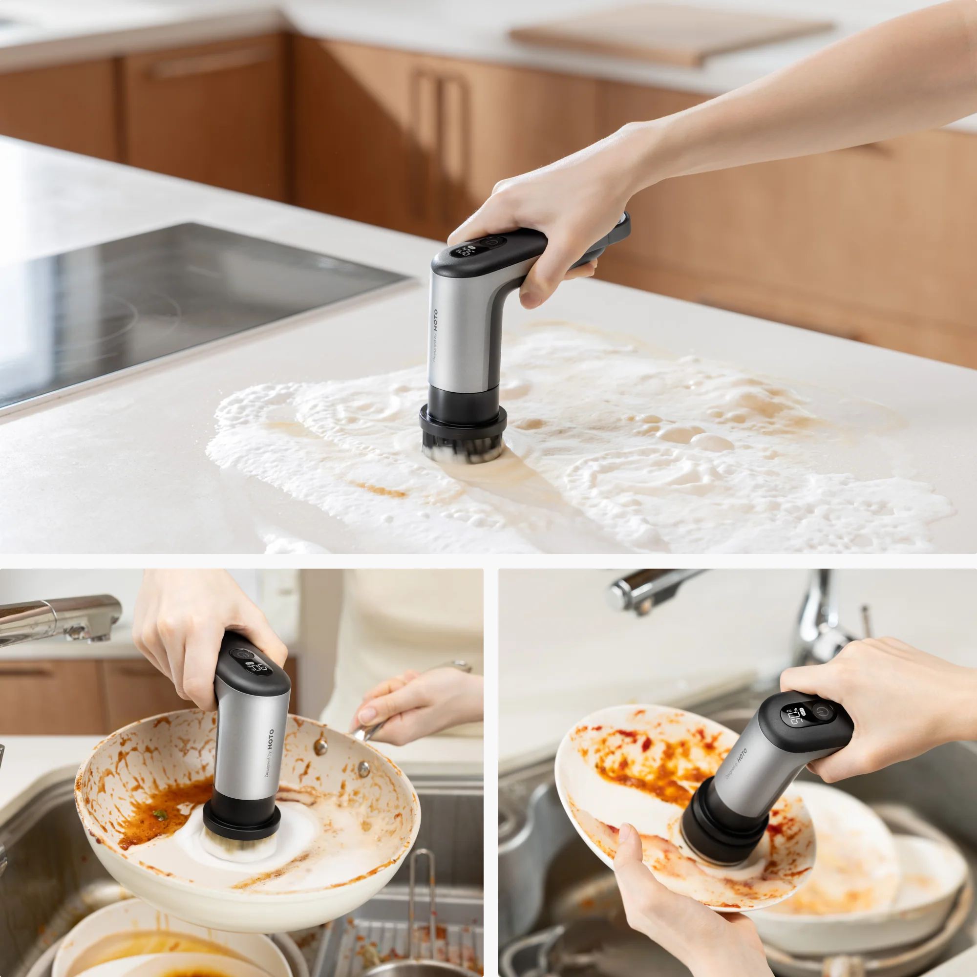 HOTO - Grip Cordless Spin Scrubber – Bezprzewodowa Szczotka Elektryczna