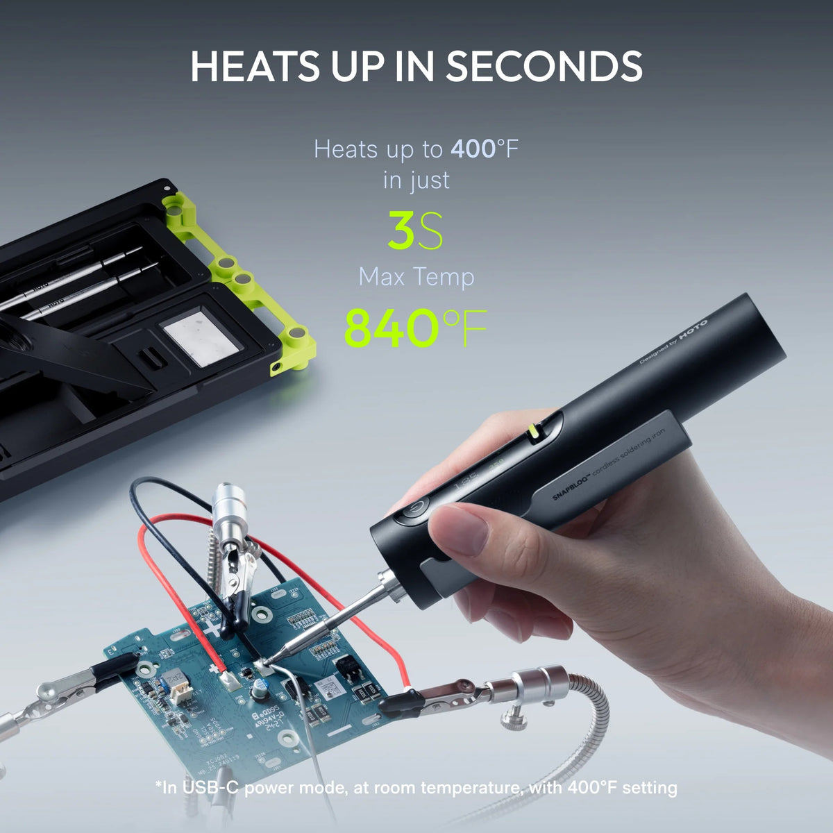 HOTO - SNAPBLOQ I-A06 Cordless Soldering Iron Set - Zestaw Lutowniczy Bezprzewodowy