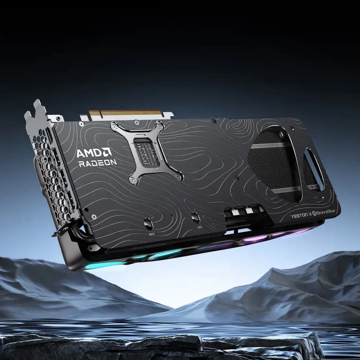 GravaStar x Yeston - AMD RADEON RX 9070 XT 16G GDDR6 Mercury Nova OC - Karta Graficzna