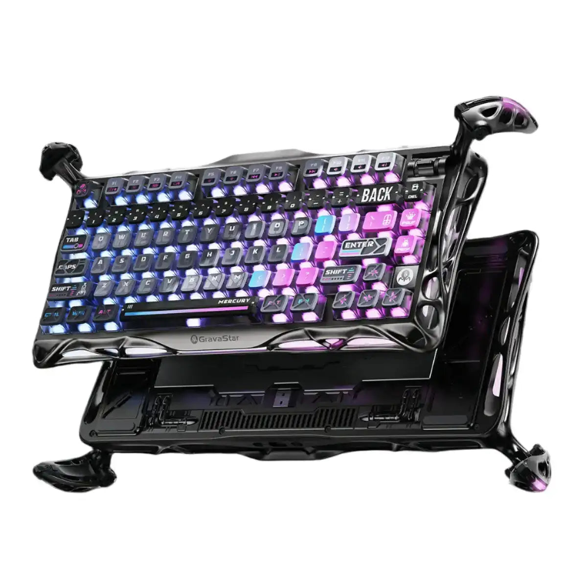 GravaStar - Mercury K1 Pro Special Edition Cyberpunk Wireless Mechanical Keyboard - Bezprzewodowa Klawiatura Mechaniczna