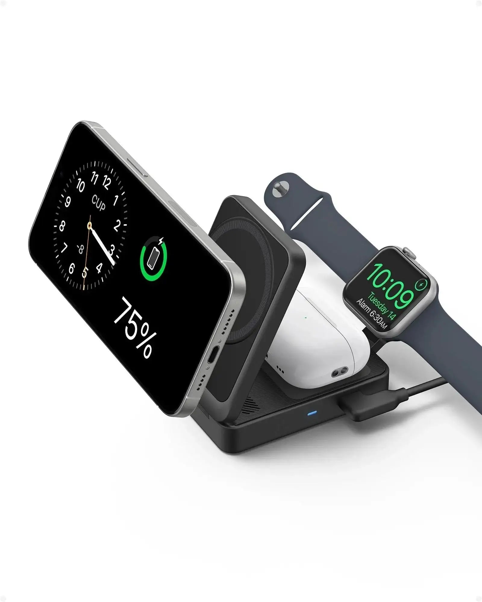 Anker - MagGo Wireless Charging Station (Foldable 3-in-1) - Ładowarka Składana z MagSafe