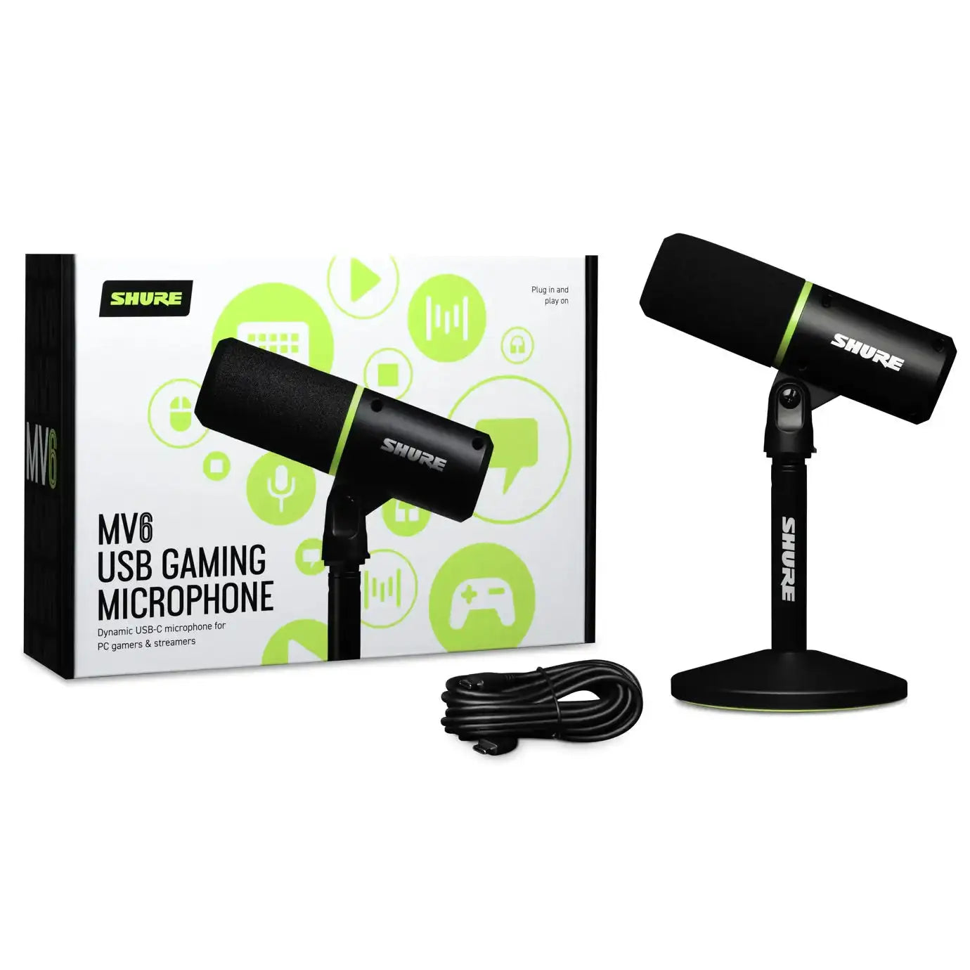 Shure - MV6 - USB Gaming Microphone - Mikrofon USB do Gier