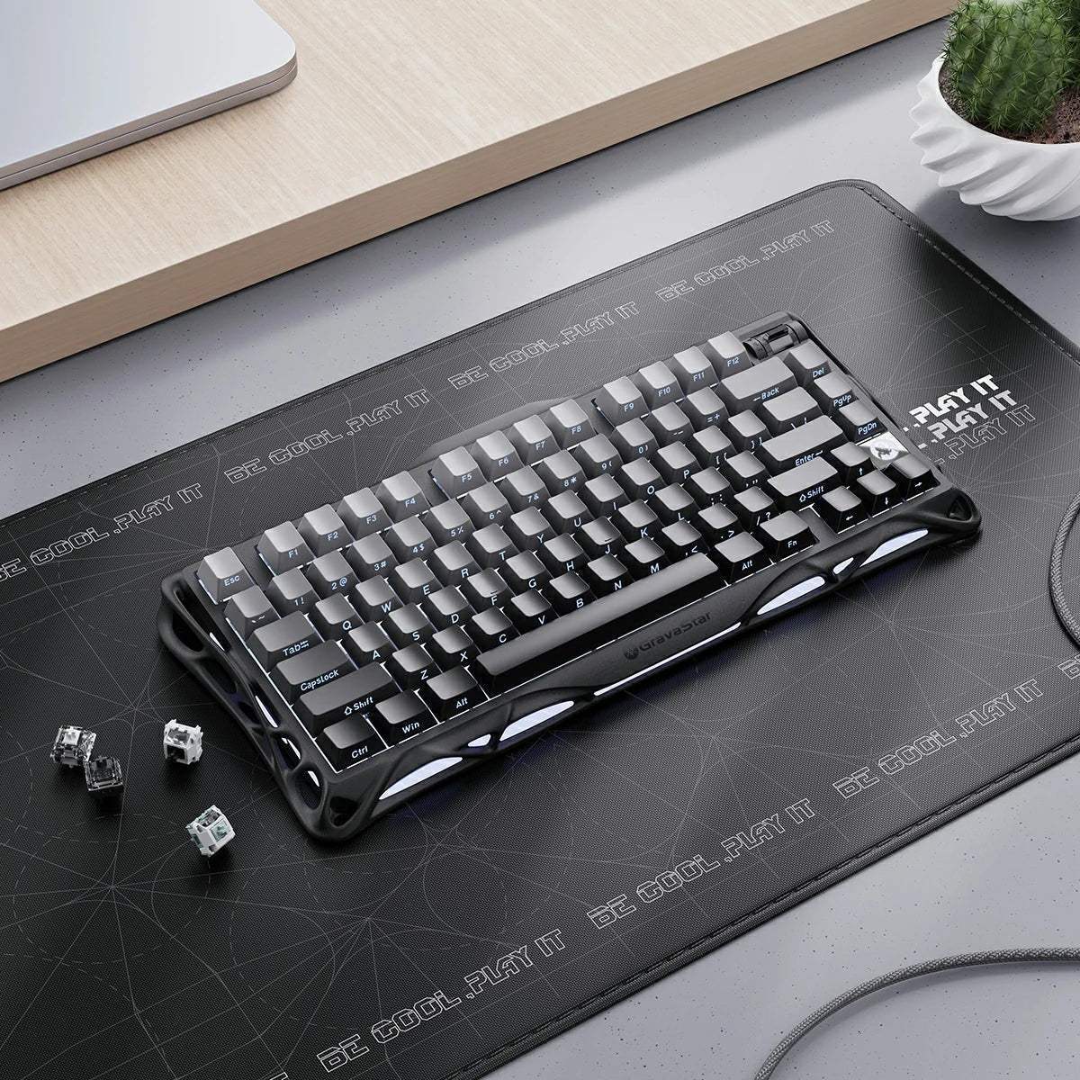 GravaStar - Mercury K1 Gradient Black Wireless Mechanical Keyboard - Bezprzewodowa Klawiatura Mechaniczna