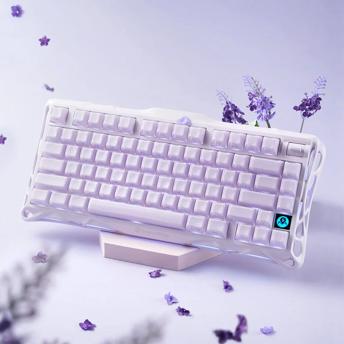 GravaStar - Mercury K1 Special Edition Lavender Purple Wireless Mechanical Keyboard - Bezprzewodowa Klawiatura Mechaniczna