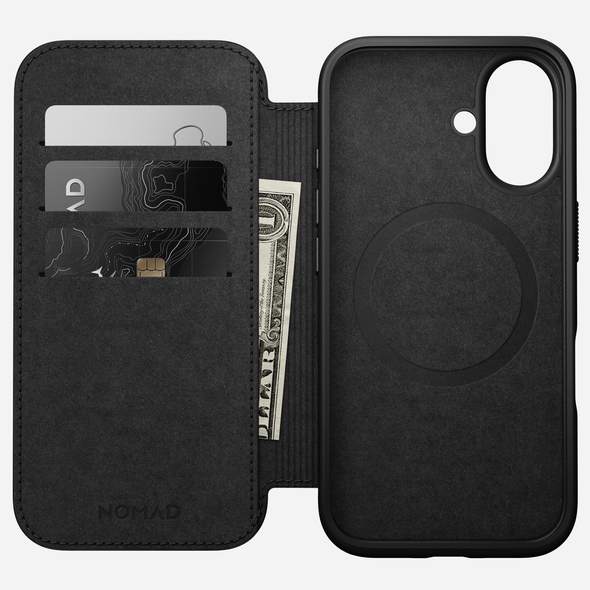 Nomad – Modern Leather Folio for iPhone 16 with MagSafe - Skórzane Etui na iPhone z MagSafe