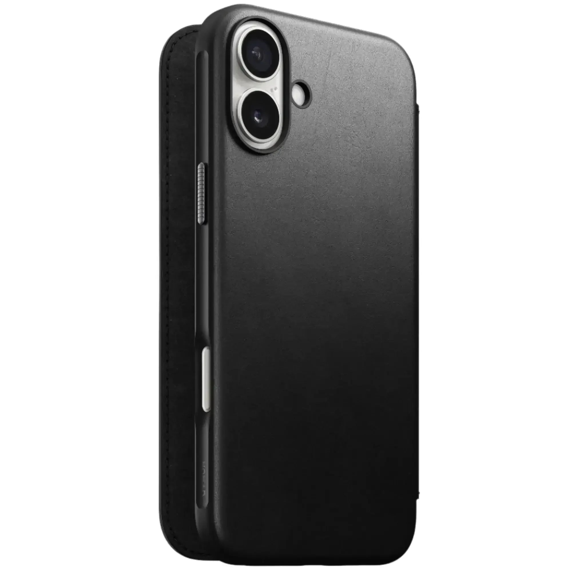 Czarne etui do iPhone z klapką, ochrona telefonu, akcesoria biurowe