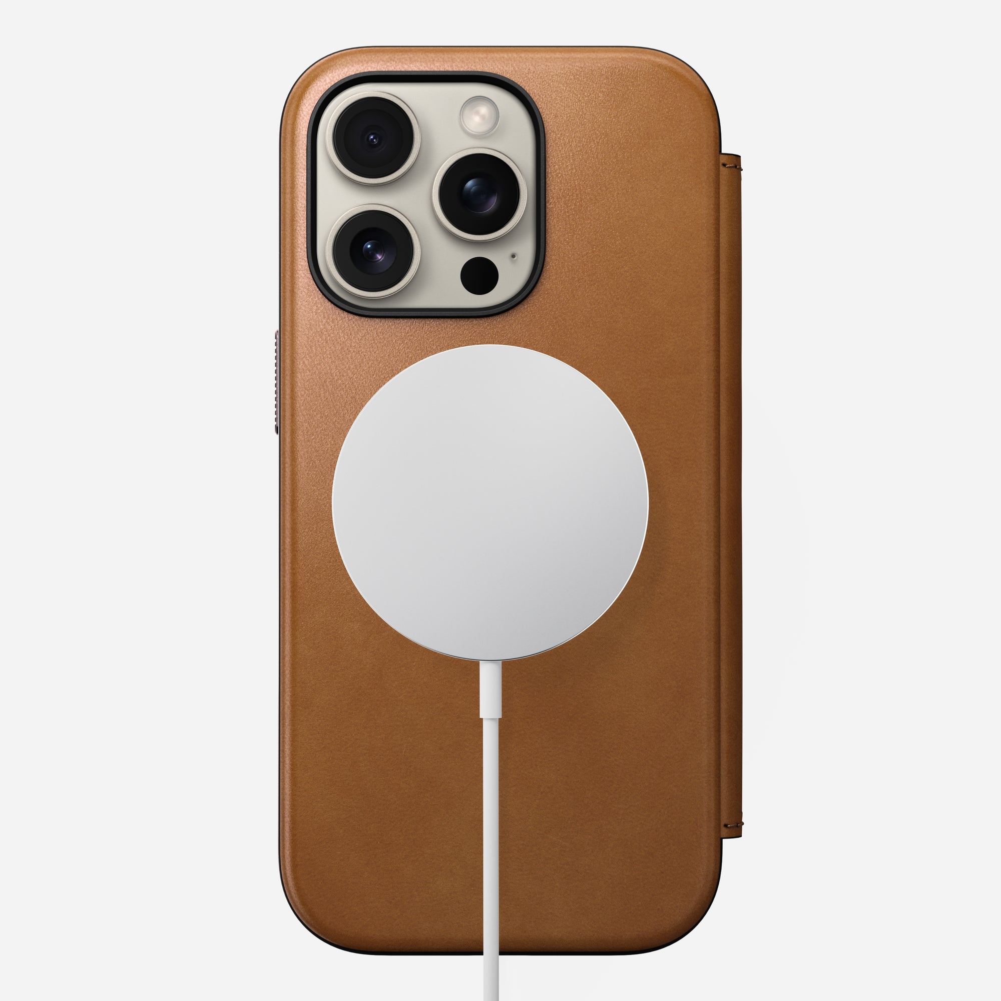 Nomad – Modern Leather Folio for iPhone 16 with MagSafe - Skórzane Etui na iPhone z MagSafe