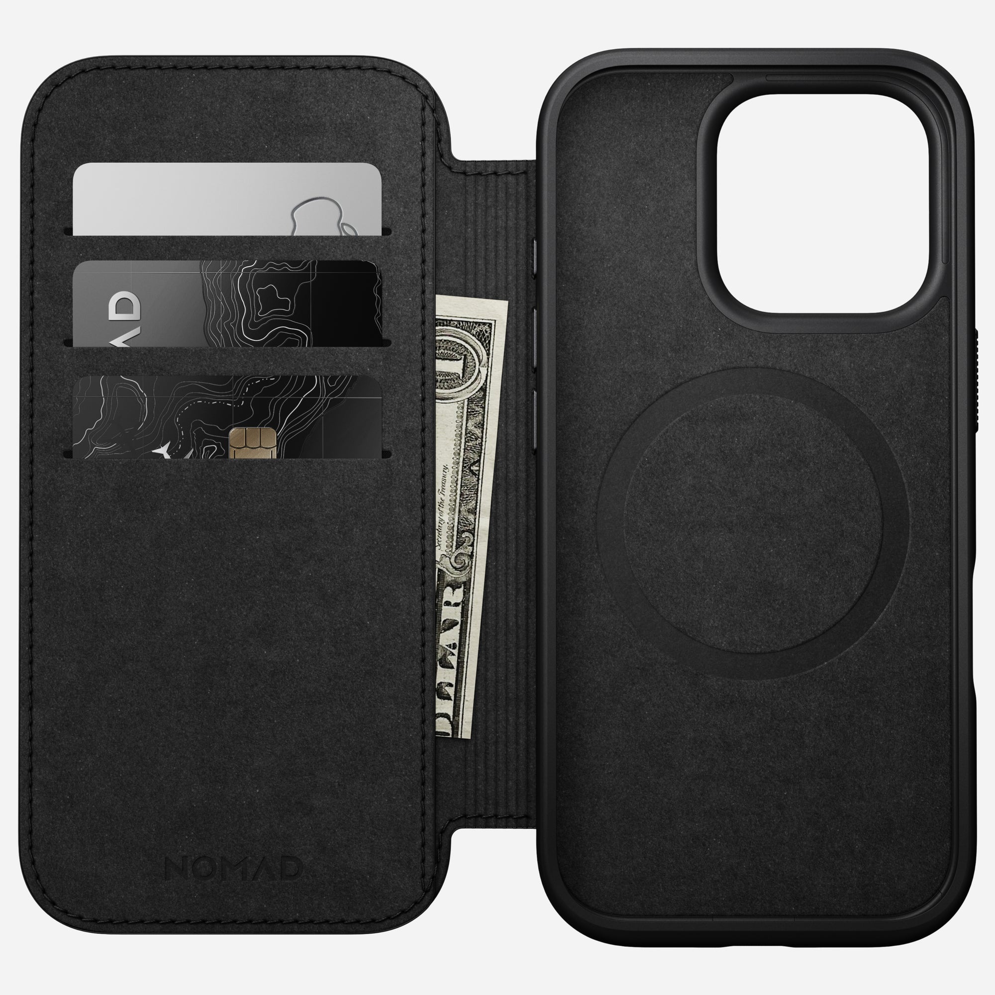 Nomad – Modern Leather Folio for iPhone 16 with MagSafe - Skórzane Etui na iPhone z MagSafe