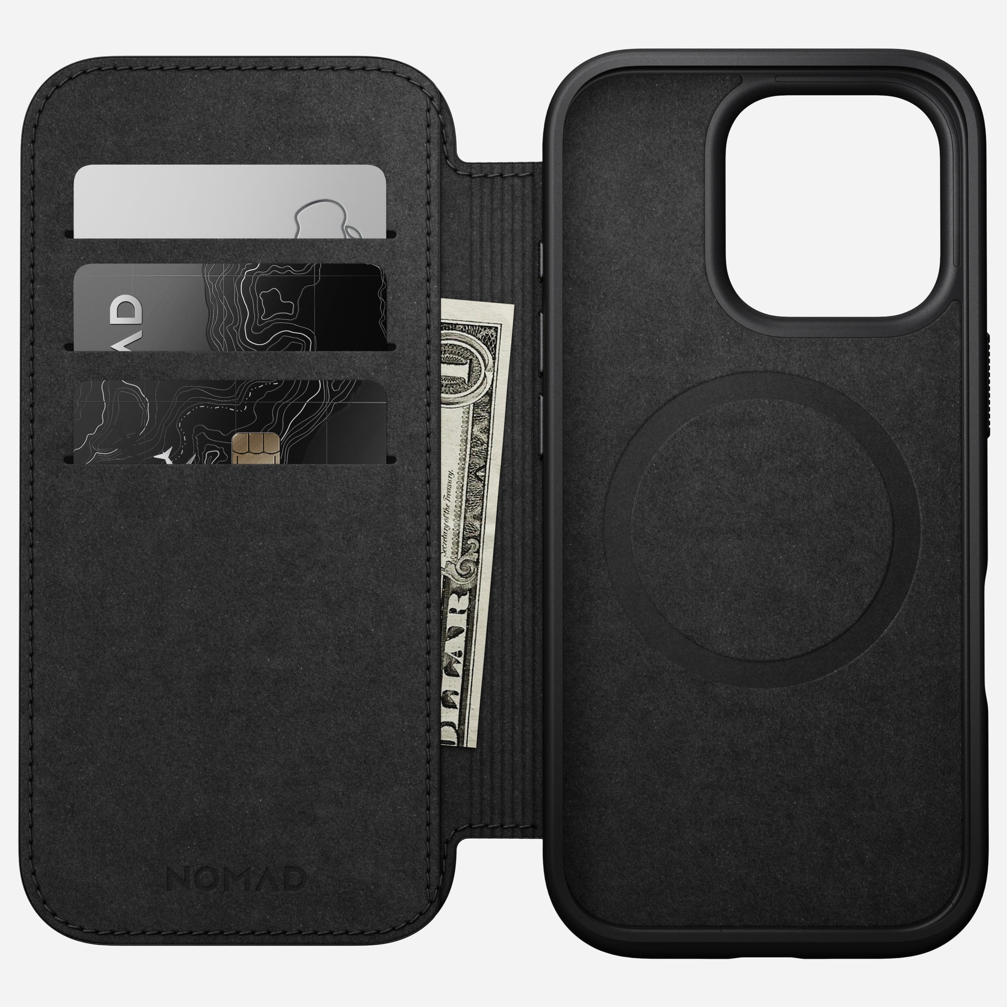 Nomad – Modern Leather Folio for iPhone 16 with MagSafe - Skórzane Etui na iPhone z MagSafe