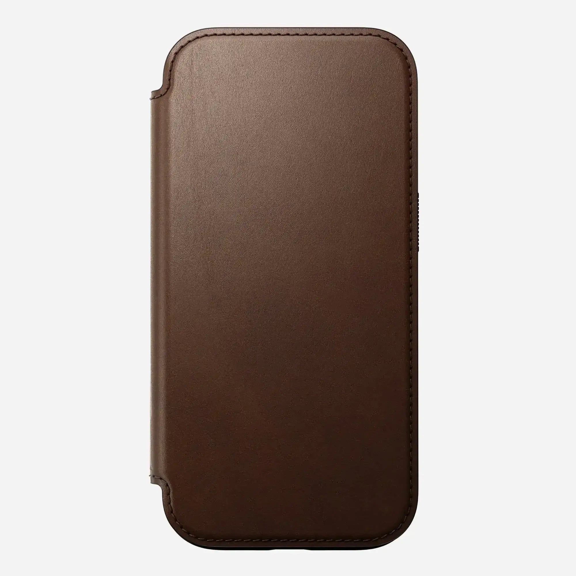 Brązowe skórzane etui na iPhone, eleganckie etui ochronne z klapką