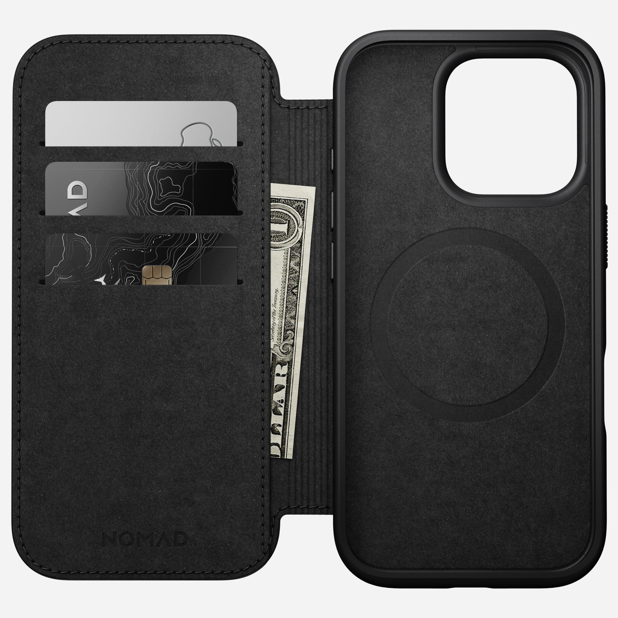 Nomad – Modern Leather Folio for iPhone 16 with MagSafe - Skórzane Etui na iPhone z MagSafe