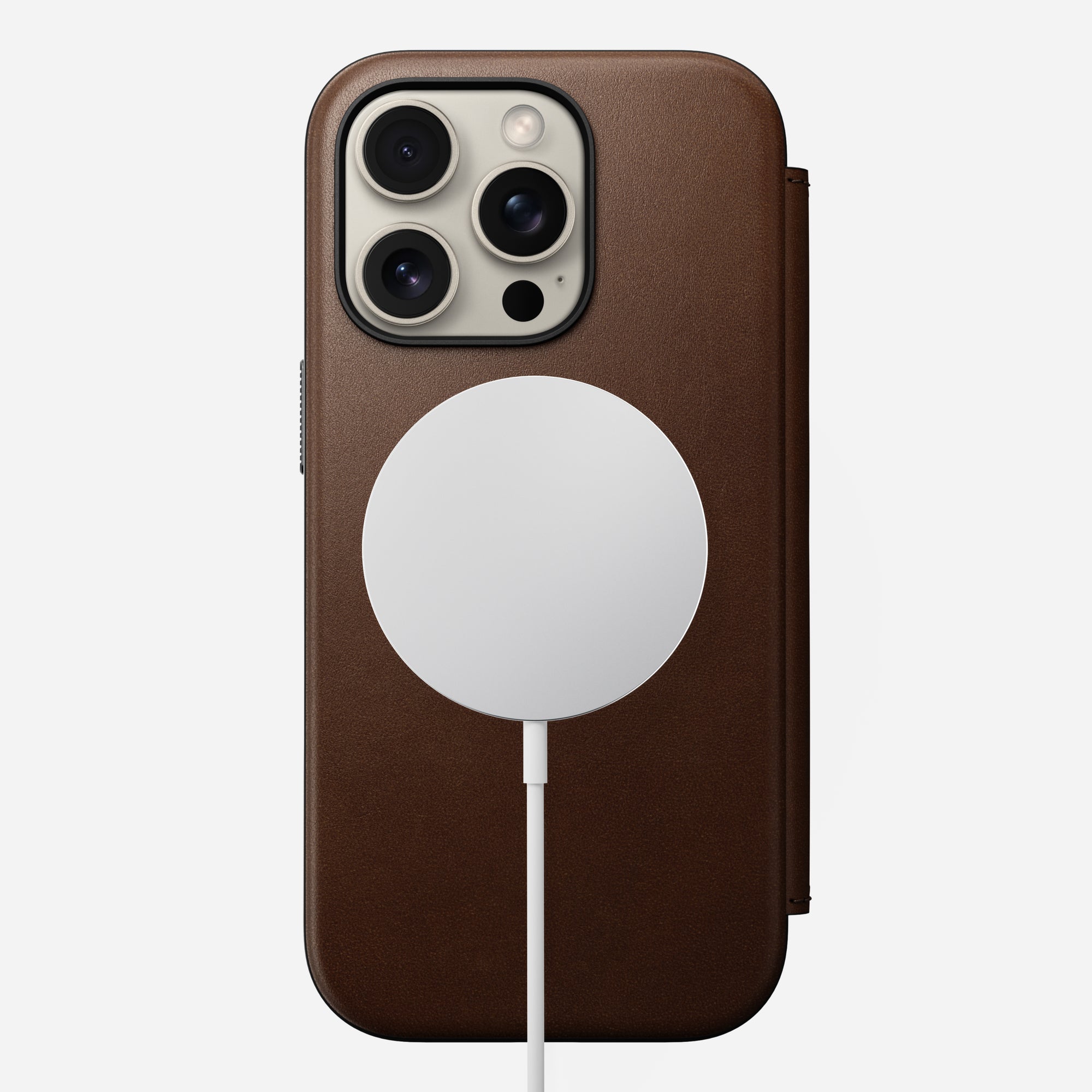 Nomad – Modern Leather Folio for iPhone 16 with MagSafe - Skórzane Etui na iPhone z MagSafe