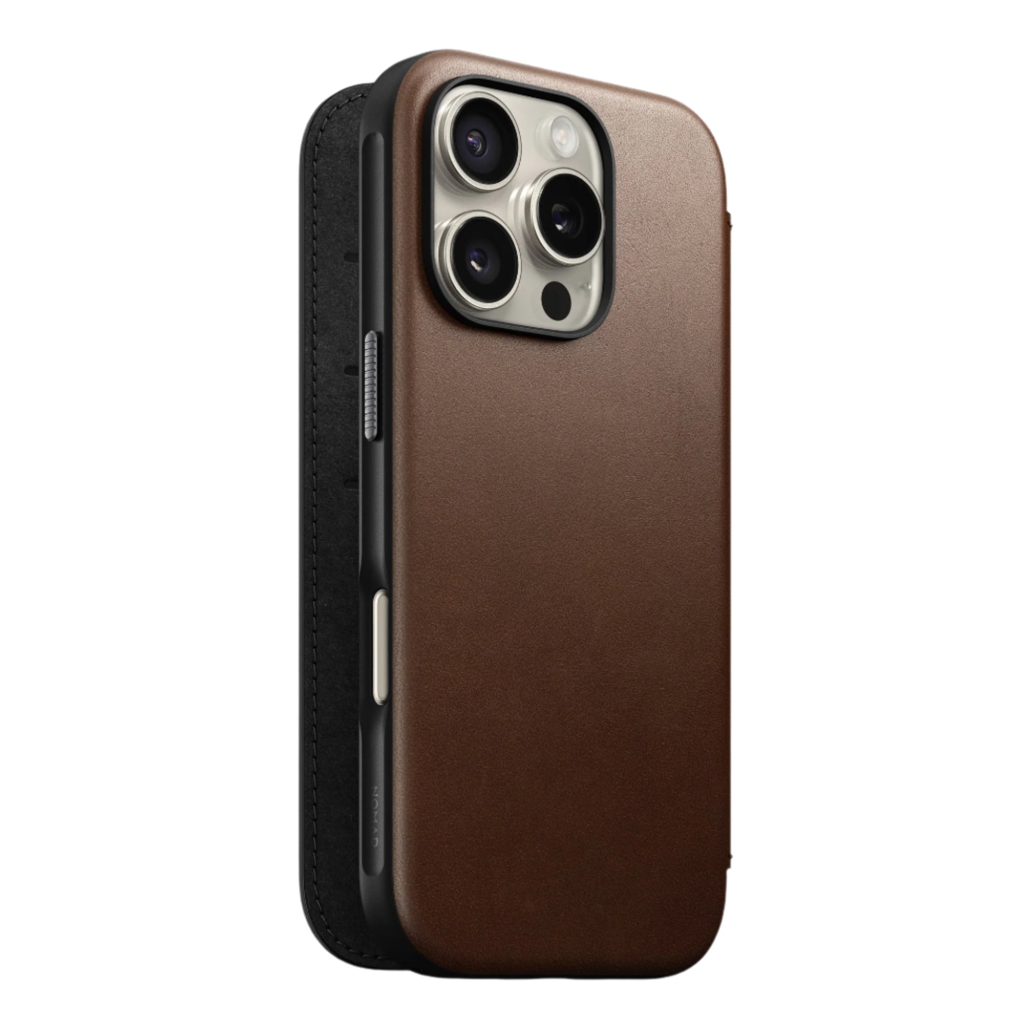 Nomad – Modern Leather Folio for iPhone 16 with MagSafe - Skórzane Etui na iPhone z MagSafe