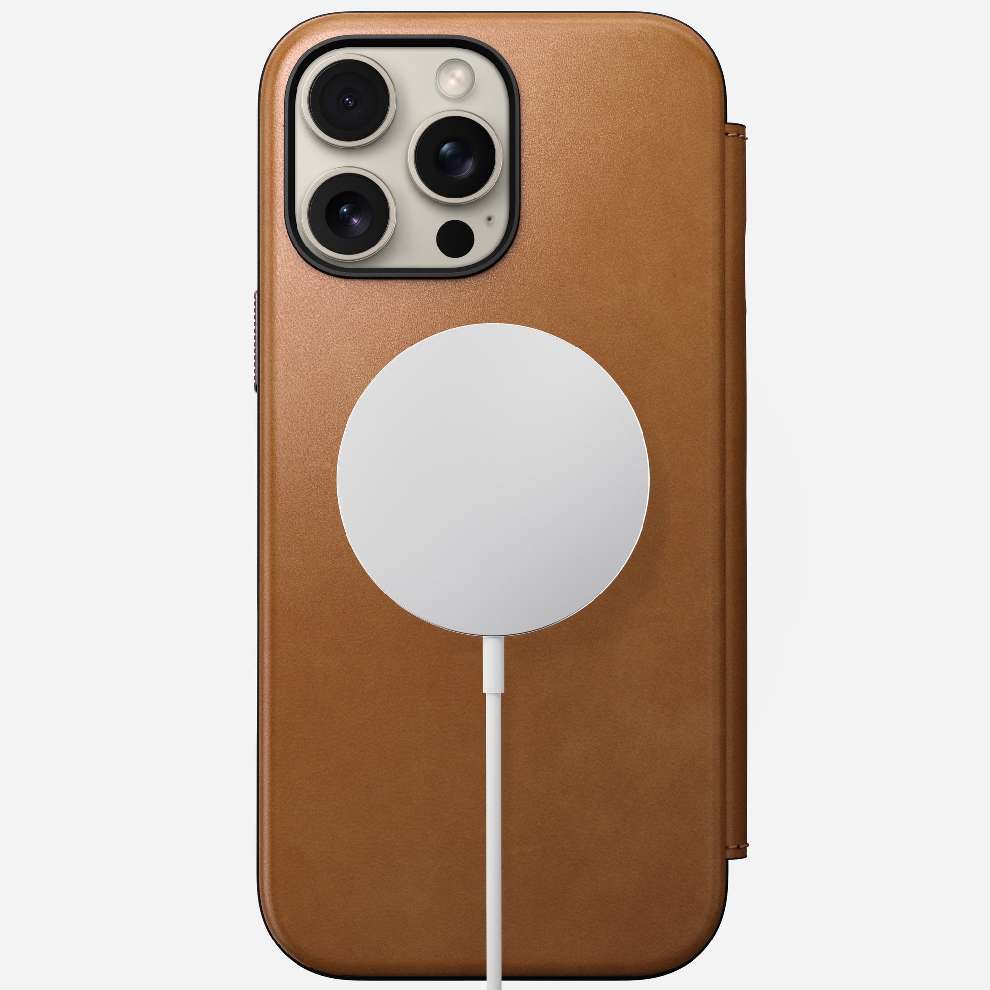 Nomad – Modern Leather Folio for iPhone 16 with MagSafe - Skórzane Etui na iPhone z MagSafe