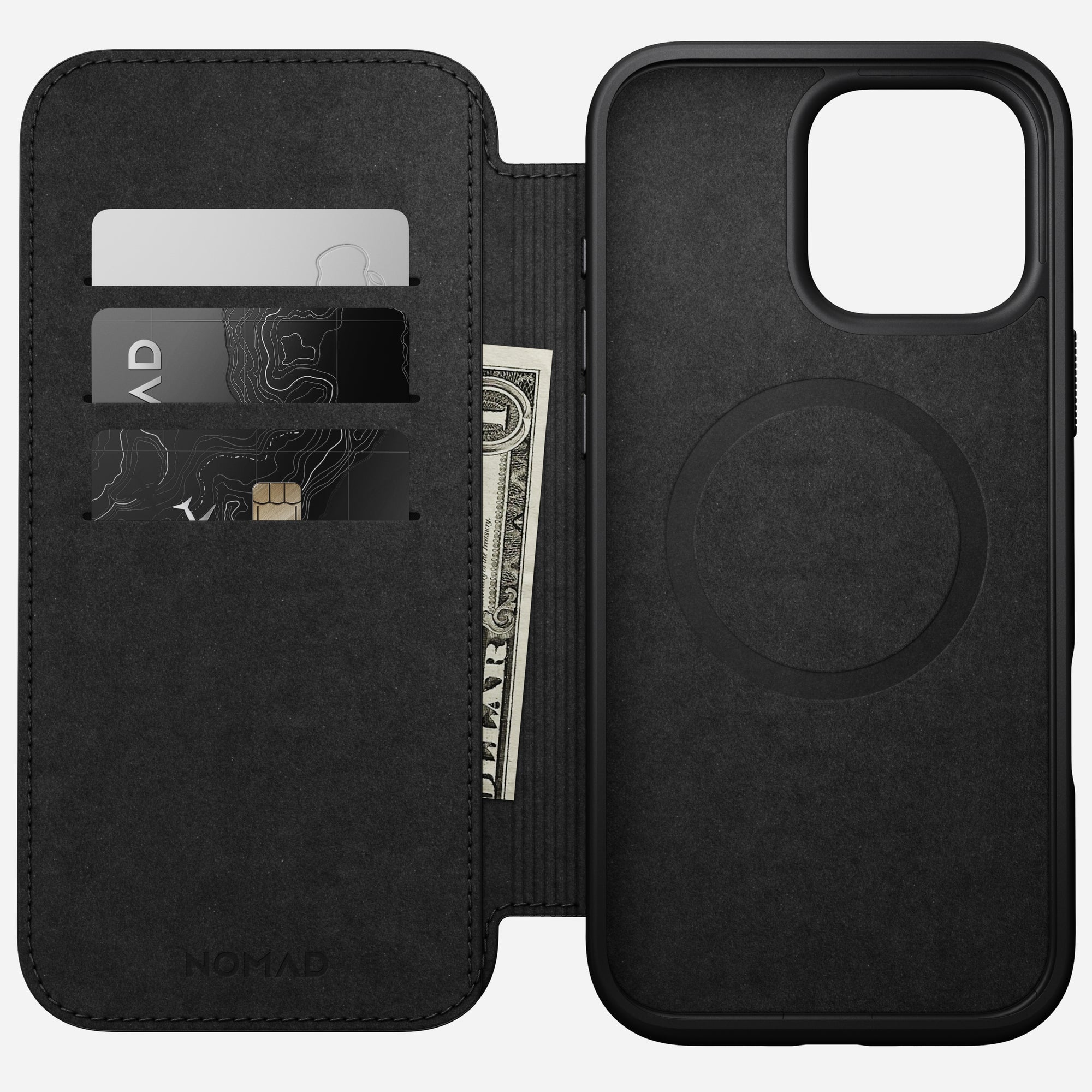 Nomad – Modern Leather Folio for iPhone 16 with MagSafe - Skórzane Etui na iPhone z MagSafe