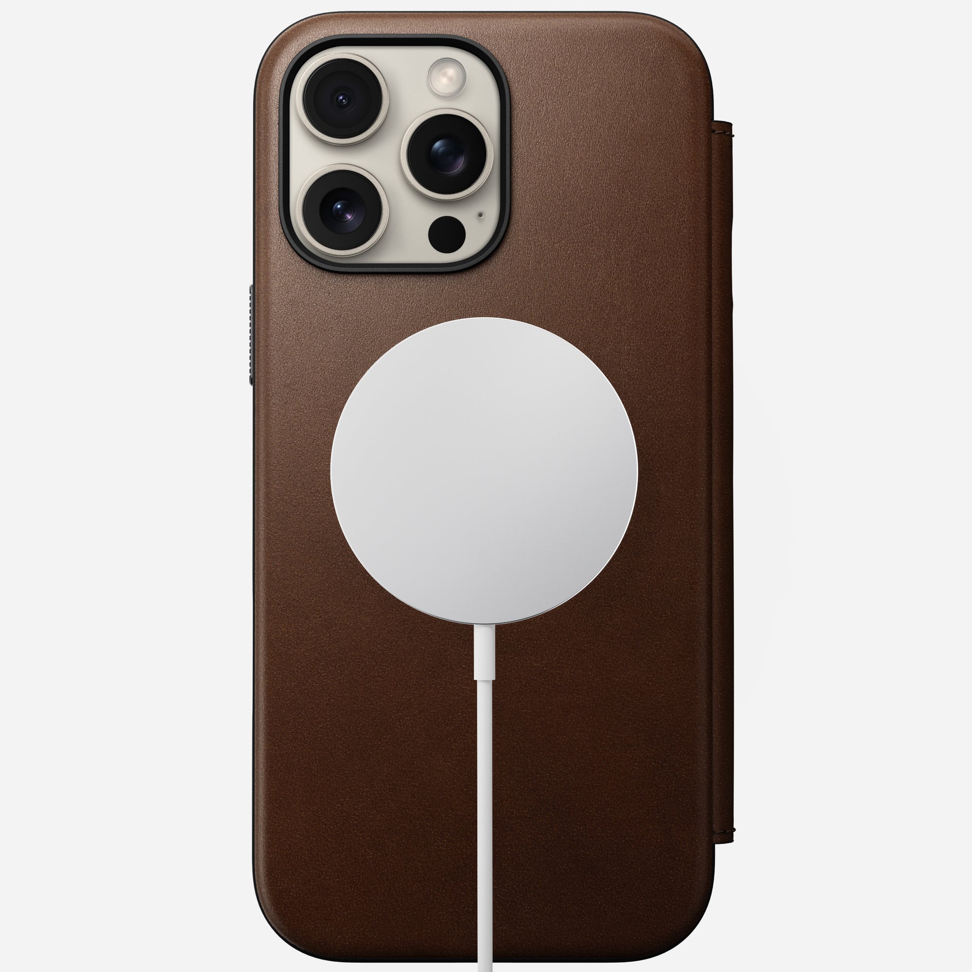 Nomad – Modern Leather Folio for iPhone 16 with MagSafe - Skórzane Etui na iPhone z MagSafe