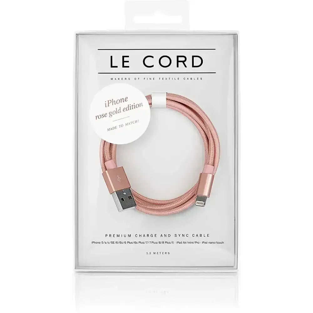 Różowy przewód Lightning USB do iPhone, kabel do ładowania i synchronizacji, 1,2 m