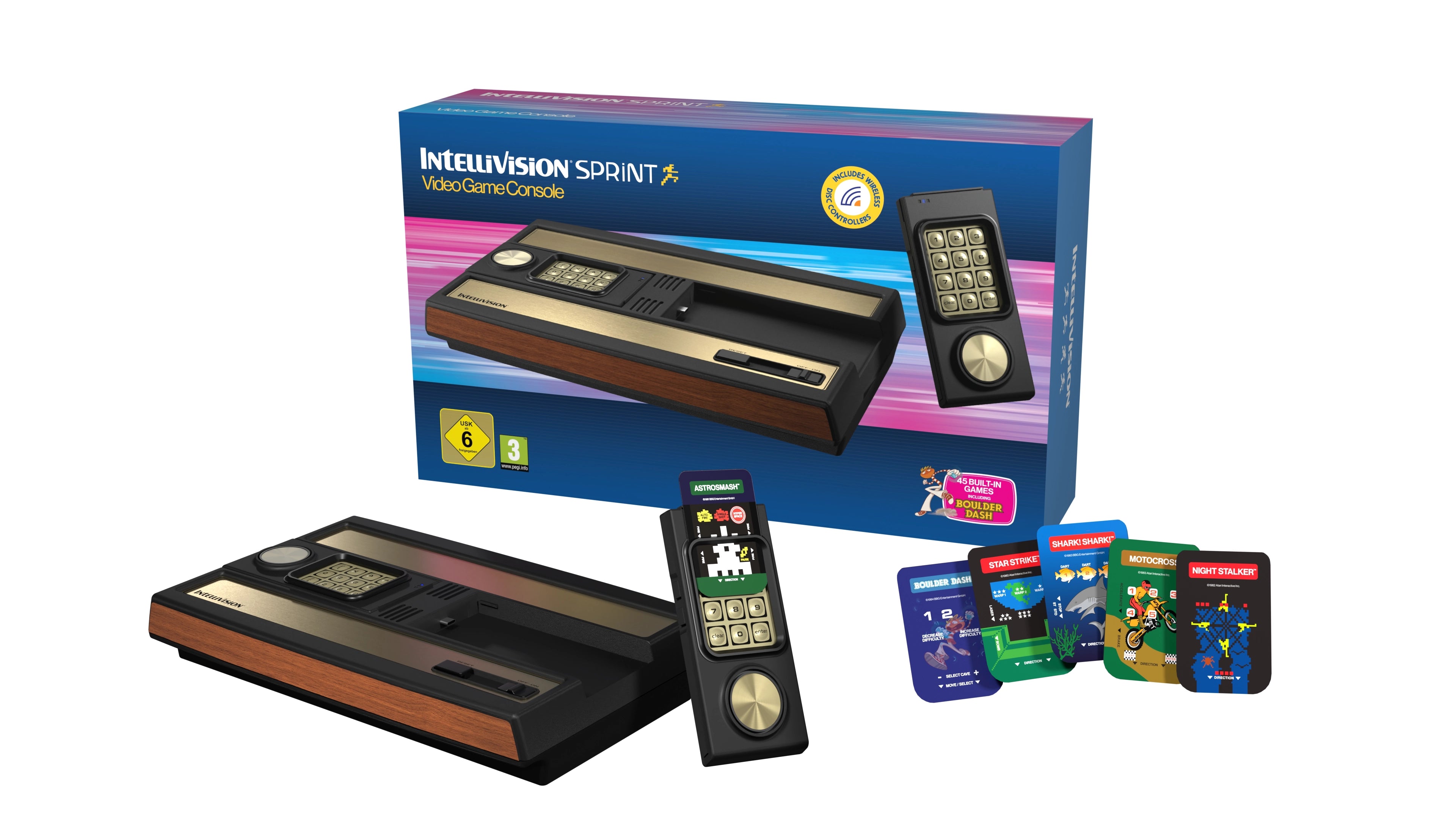 Atari - Intellivision Sprint - Konsola Telewizyjna Retro z Kontrolerami