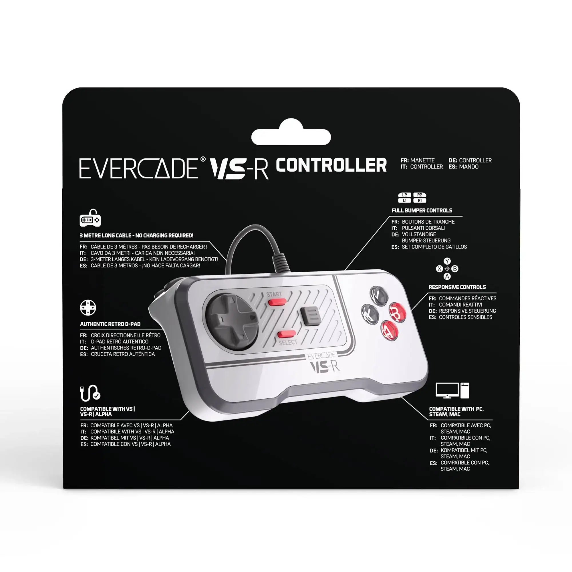 Evercade - VS-R Wired Retro Controller - Kontroler Przewodowy Retro