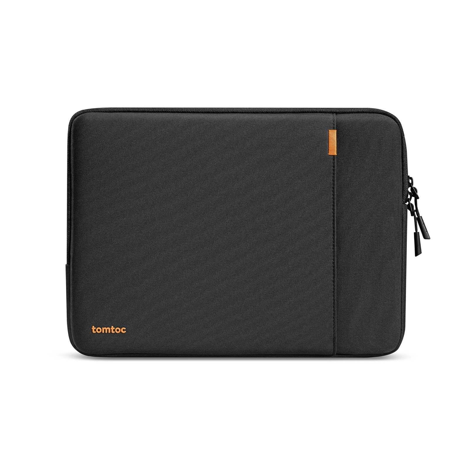 Czarna torba na laptopa z zamkiem błyskawicznym, minimalistyczny design