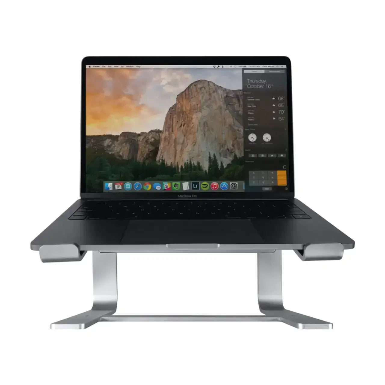 Stojak aluminiowy pod laptopa, biurowy organizer do ergonomicznego desk setupu