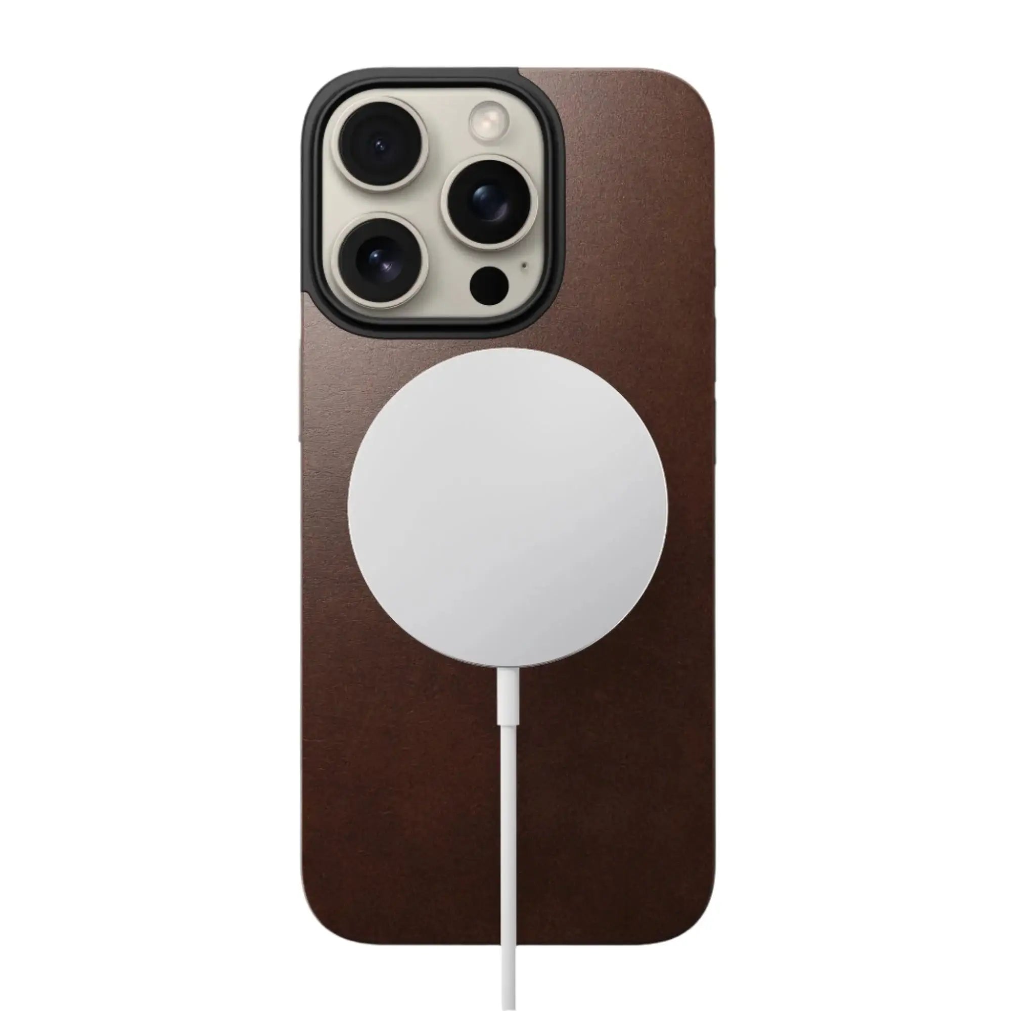 Nomad – Magnetic Leather Back for iPhone 16 Pro Max with MagSafe - Skórzane Etui na iPhone