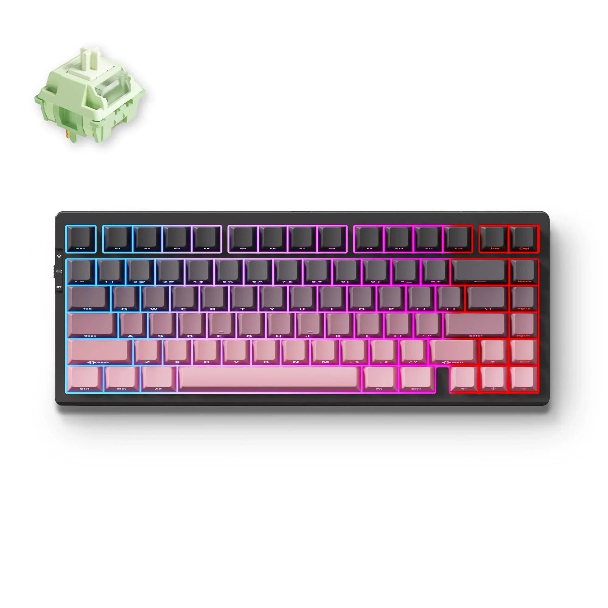 MCHOSE - G75 Pro Tri-Mode Black Pink - Bezprzewodowa Klawiatura Mechaniczna